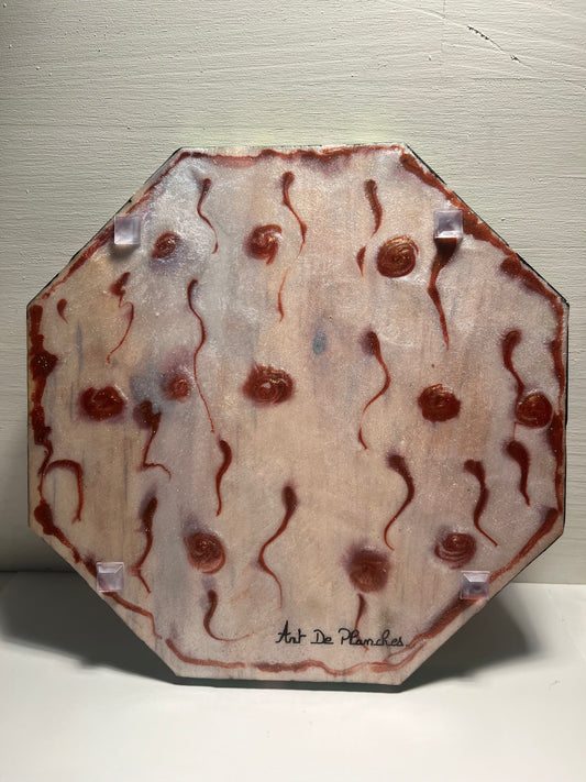 Dessous de plats en bois et résine