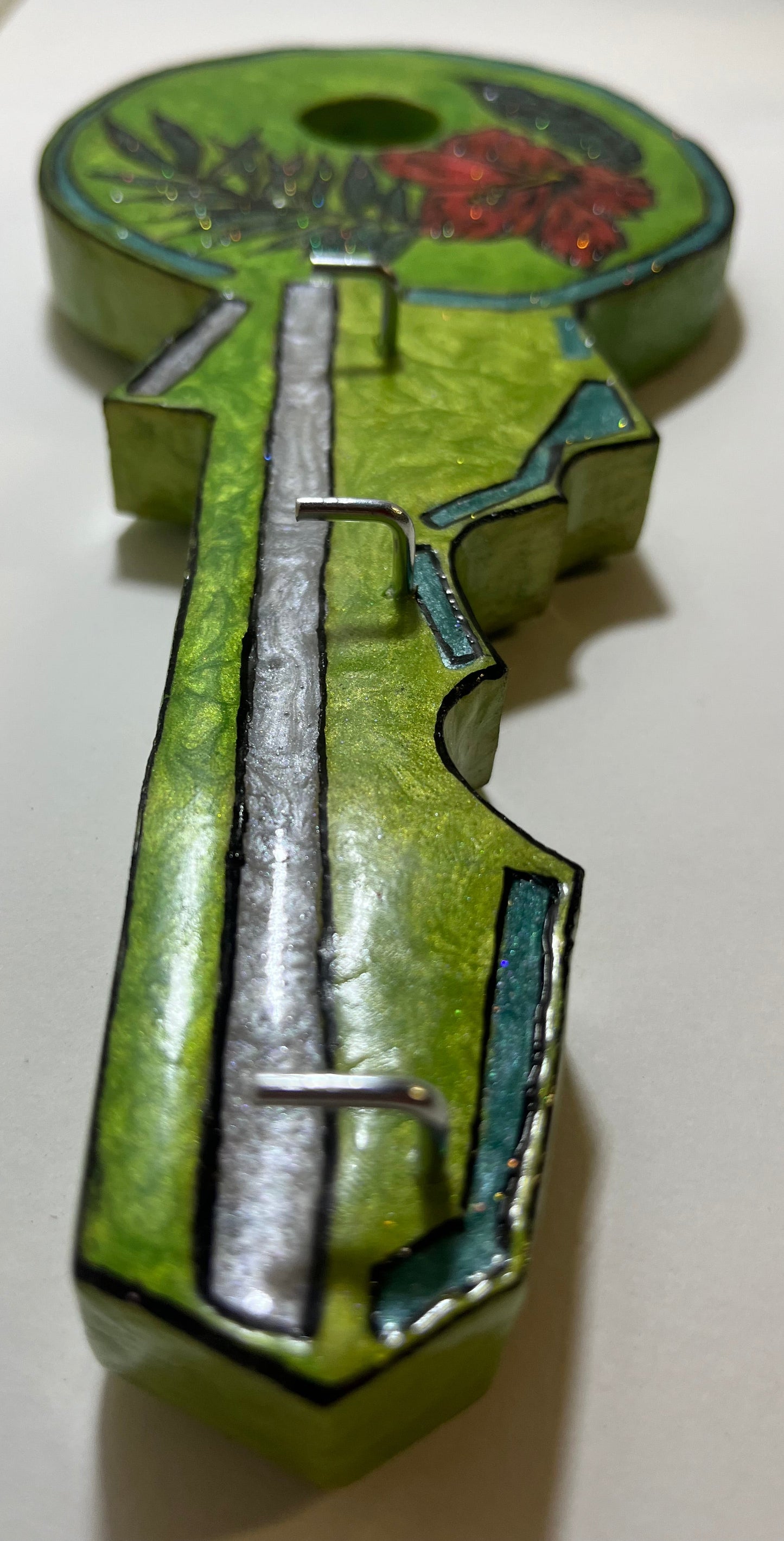 Porte clé bois et résine