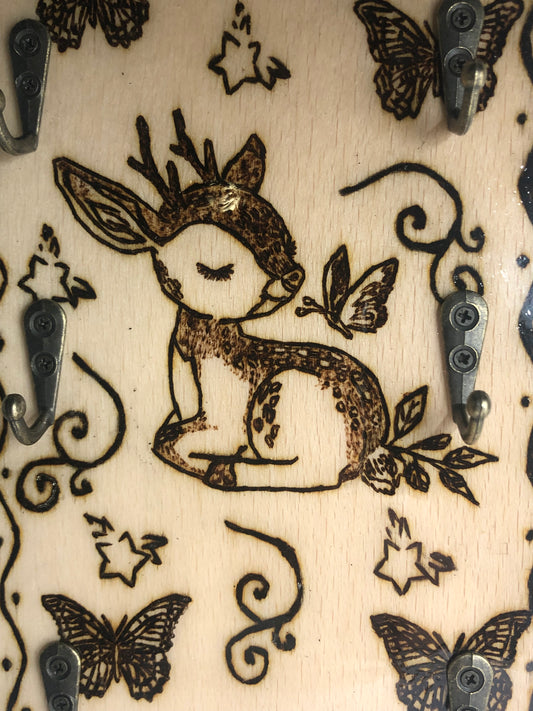 Porte clés pyrogravure