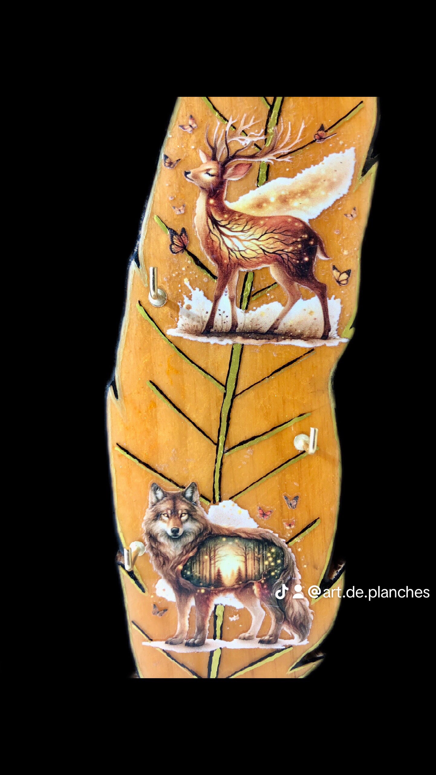 Porte clés « Plume » sur socle