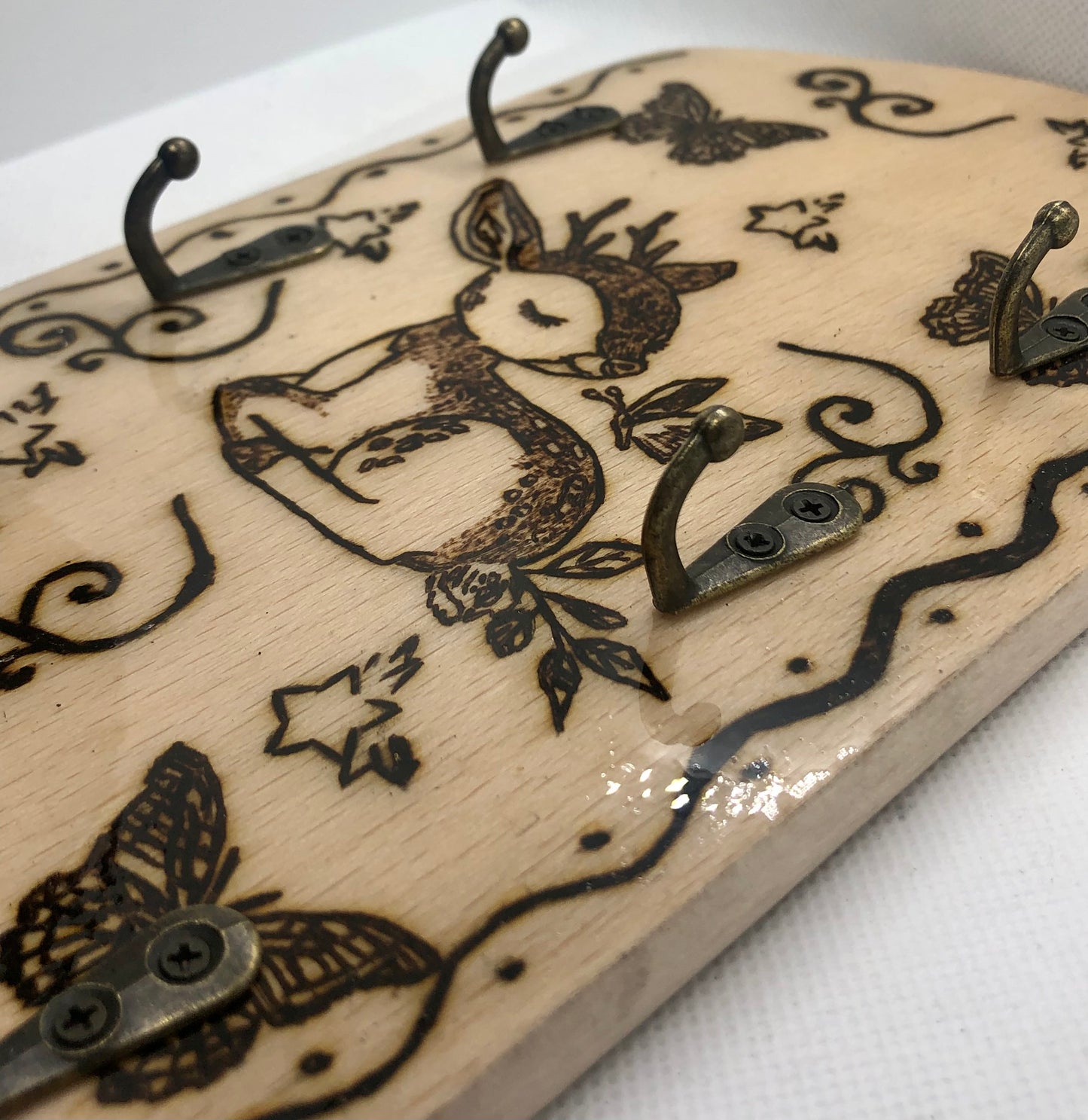 Porte clés en pyrogravure