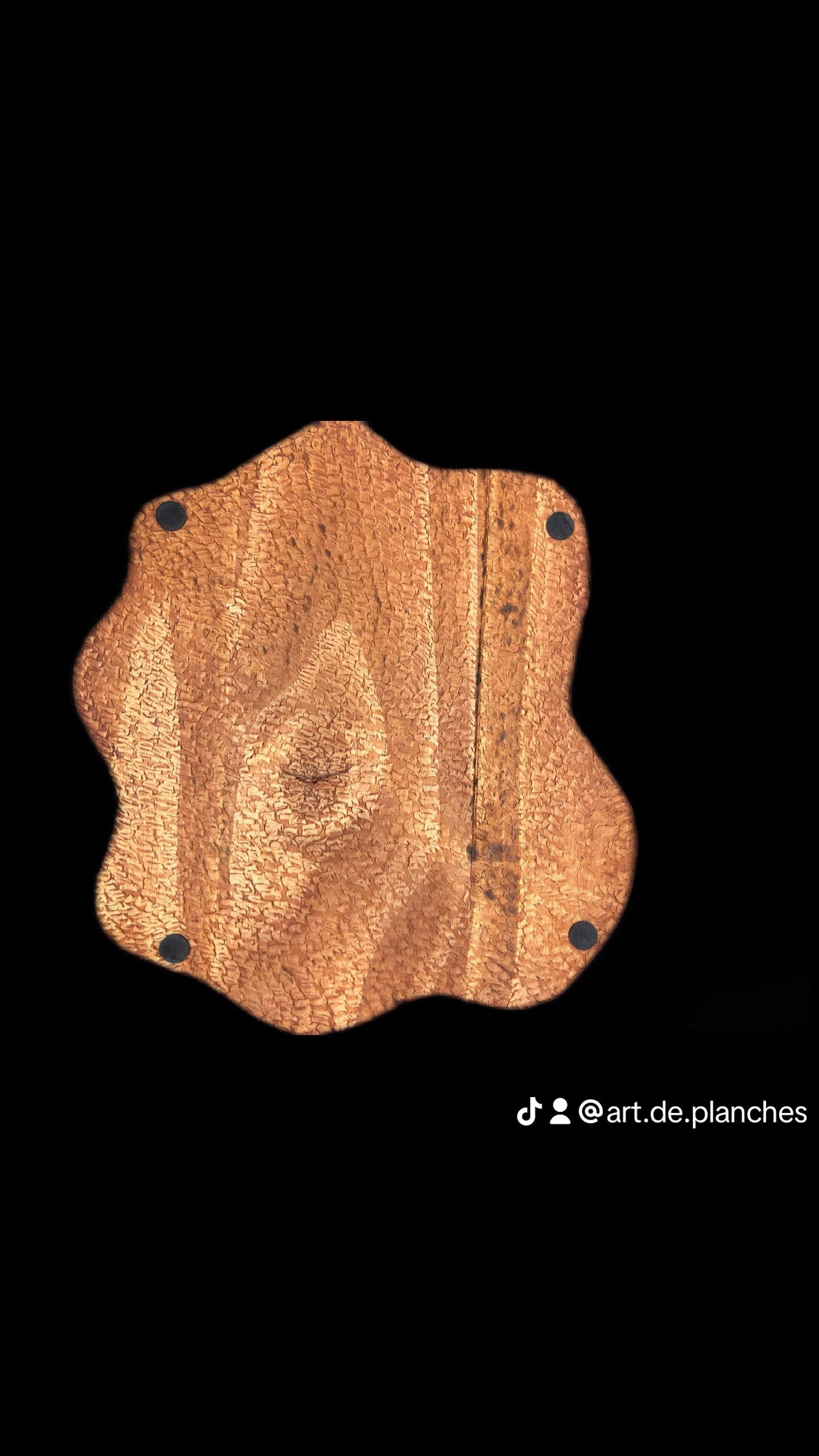 Plateau en bois et resine