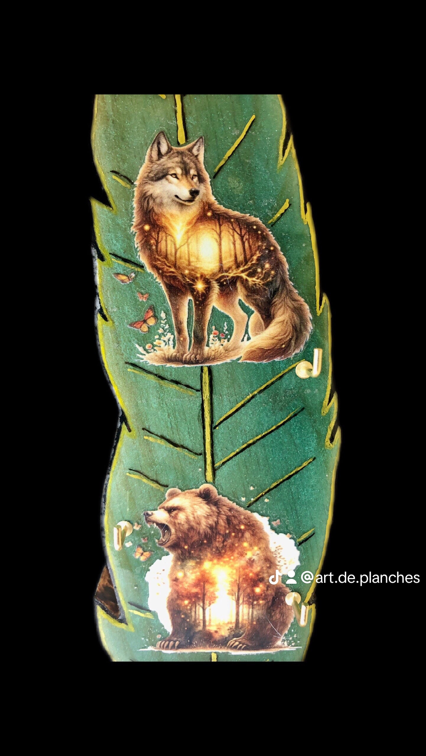 Porte clés « Plume » sur socle