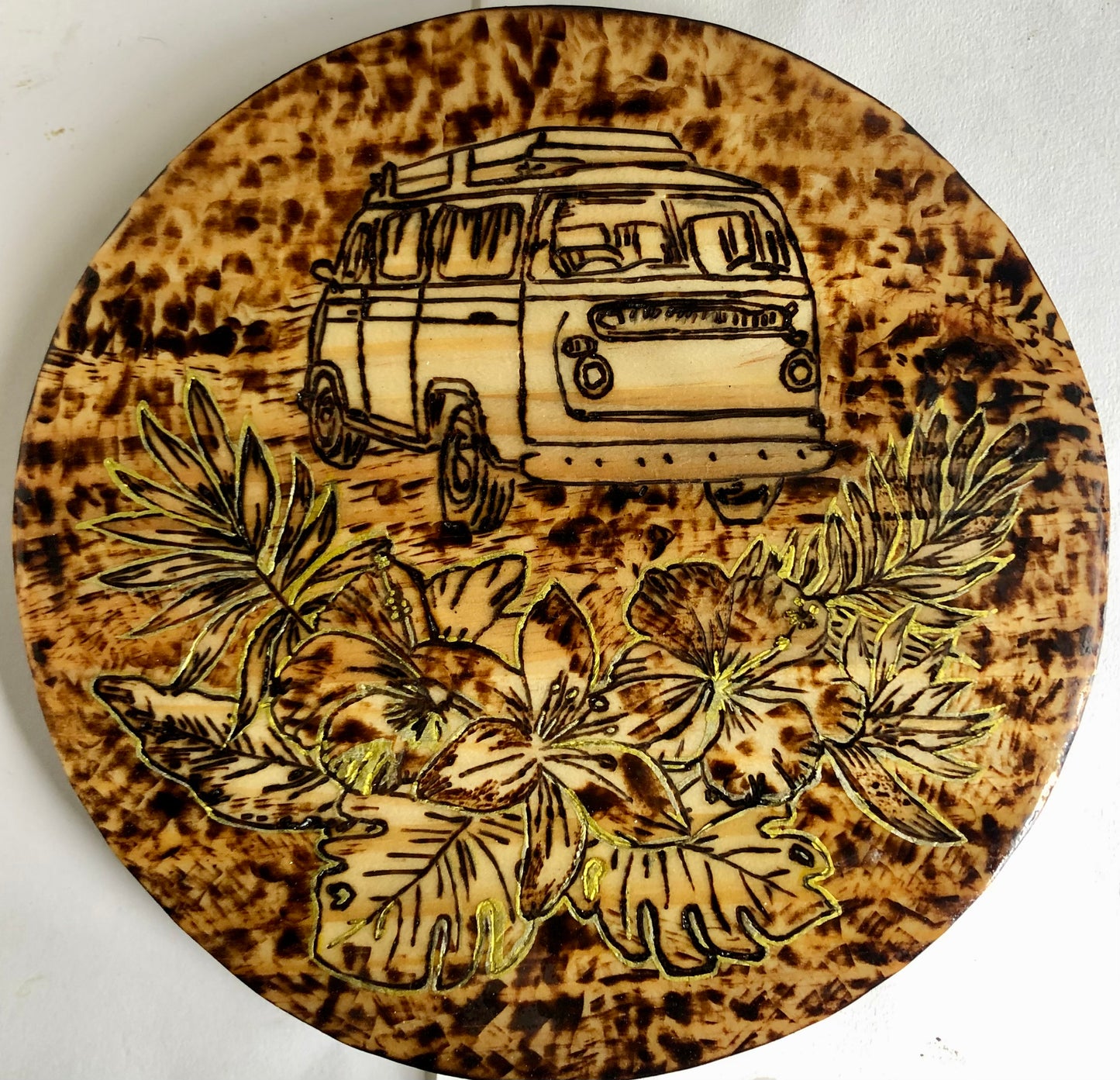 Dessous de plat pyrogravure