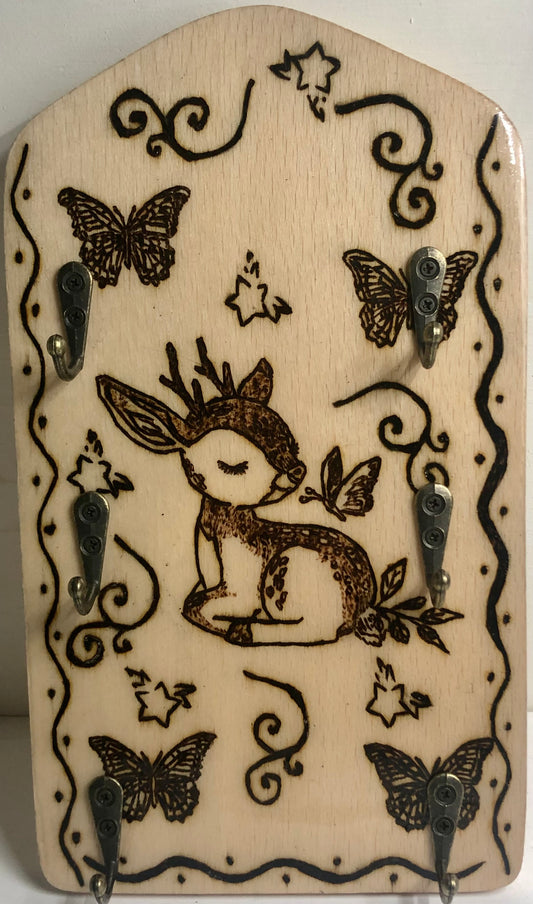 Porte clés en pyrogravure