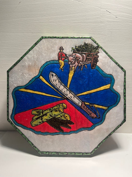 Dessous de plats en bois et résine