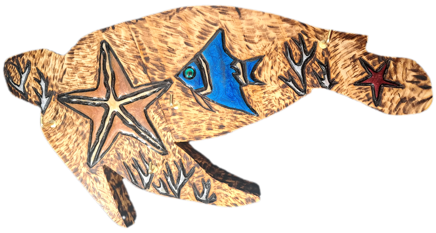 Porte clés mural tortue